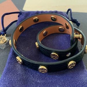 TORY BURCH Leather Wrap Bracelet